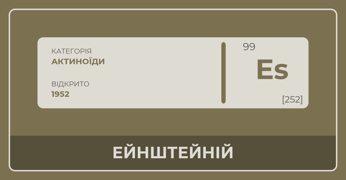 Ейнштейній - Періодична Таблиця